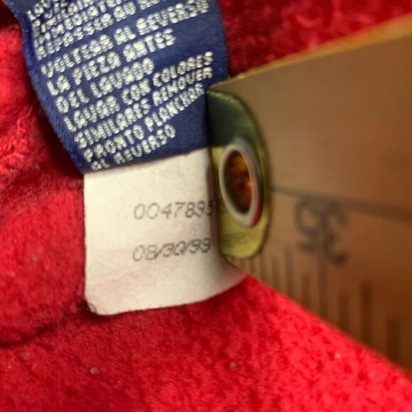 Vintage Tommy Hilfiger Tommy Jeans Mens L Crewneck Large T Sweatshirt 1999 Red - Picture 4 of 11